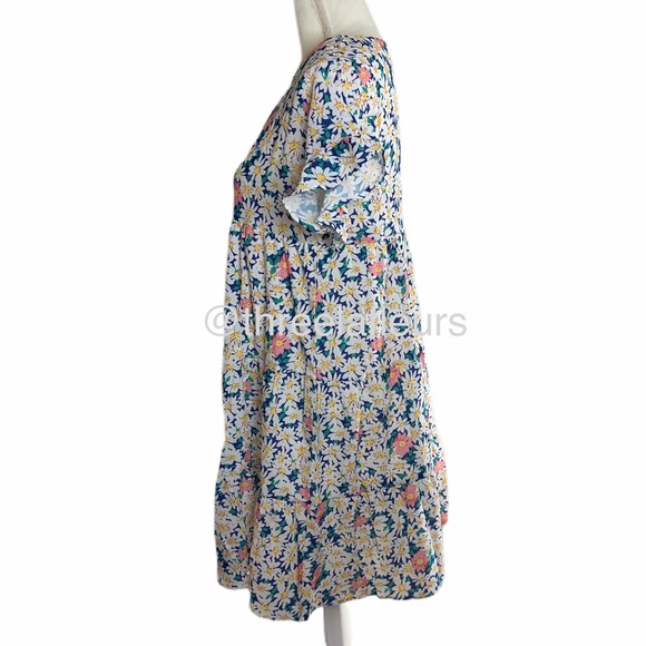 Smocked Ruffle multi Floral Print Dress - Picture 6 of 8